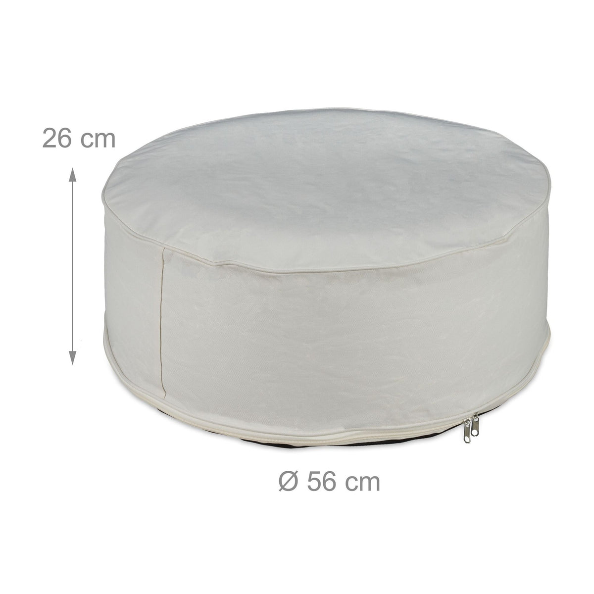 Inflatable stool in cream white