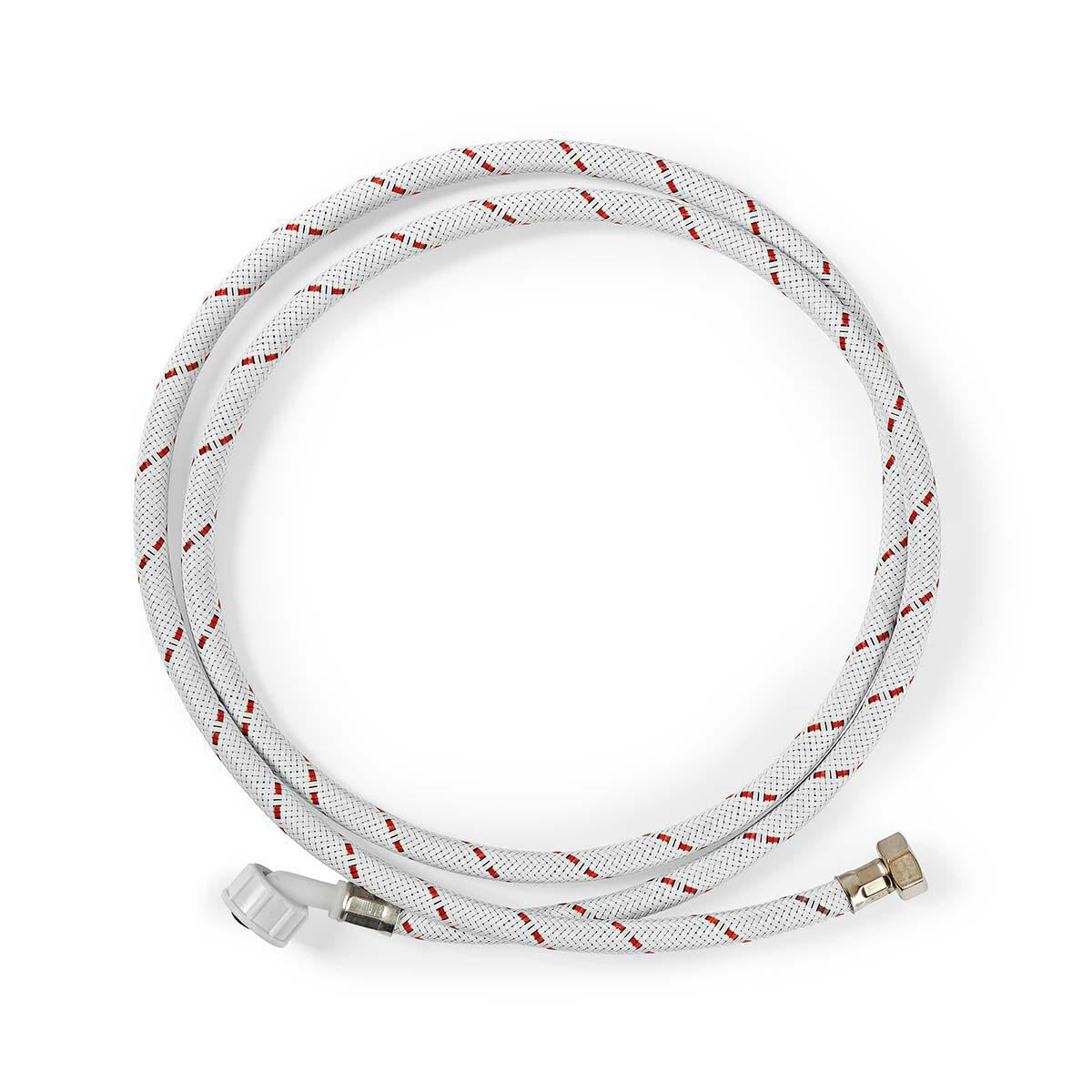 Inlet hose nylon | 1/2'' | 3/4'' | 10 Bar | 90 °C | 2.00 m | Usage: Dish / Washing machine | Nylon | Red-white