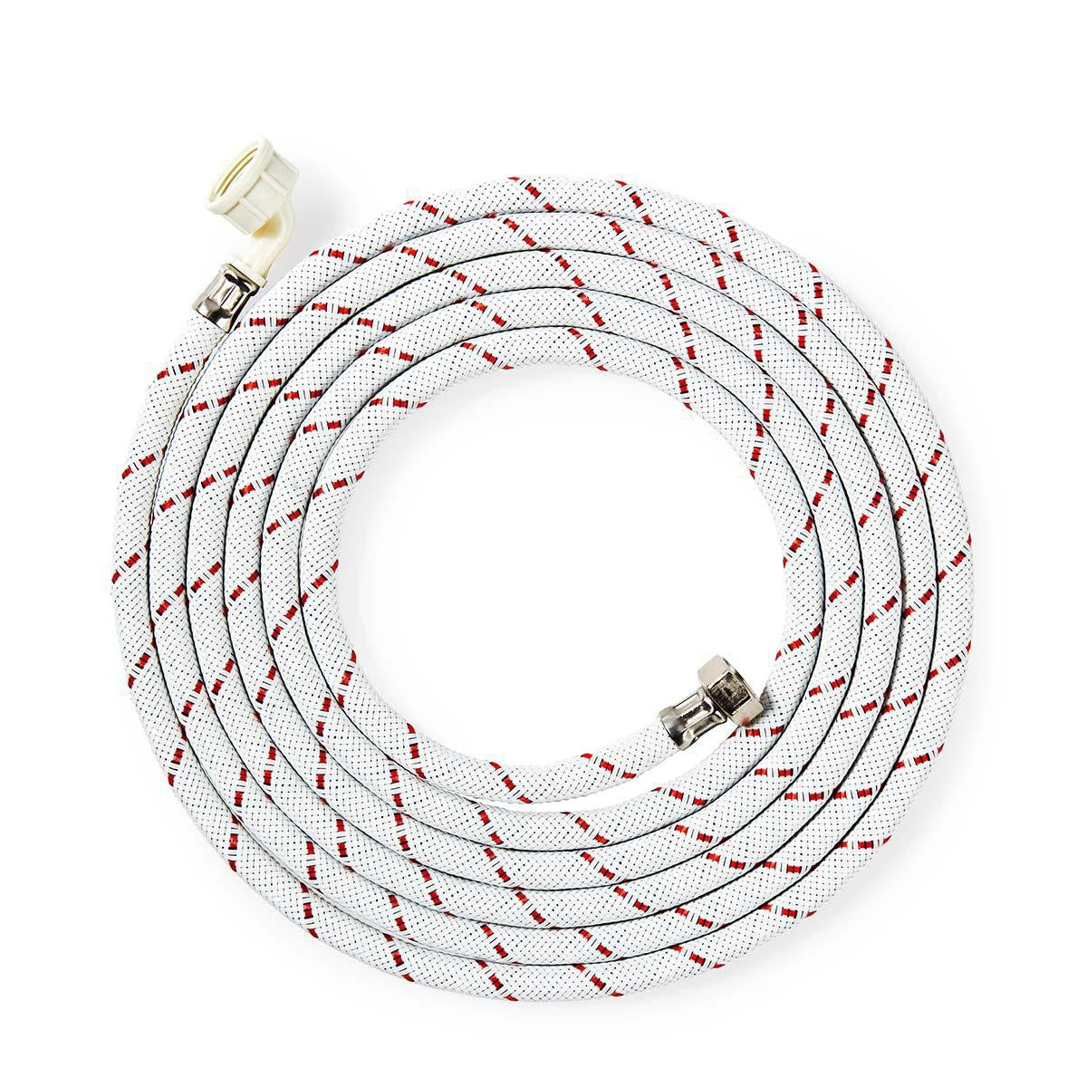 Inlet hose nylon | 1/2'' | 3/4'' | 10 Bar | 90 °C | 4.00 m | Usage: Dish / Washing machine | Nylon | Red-white