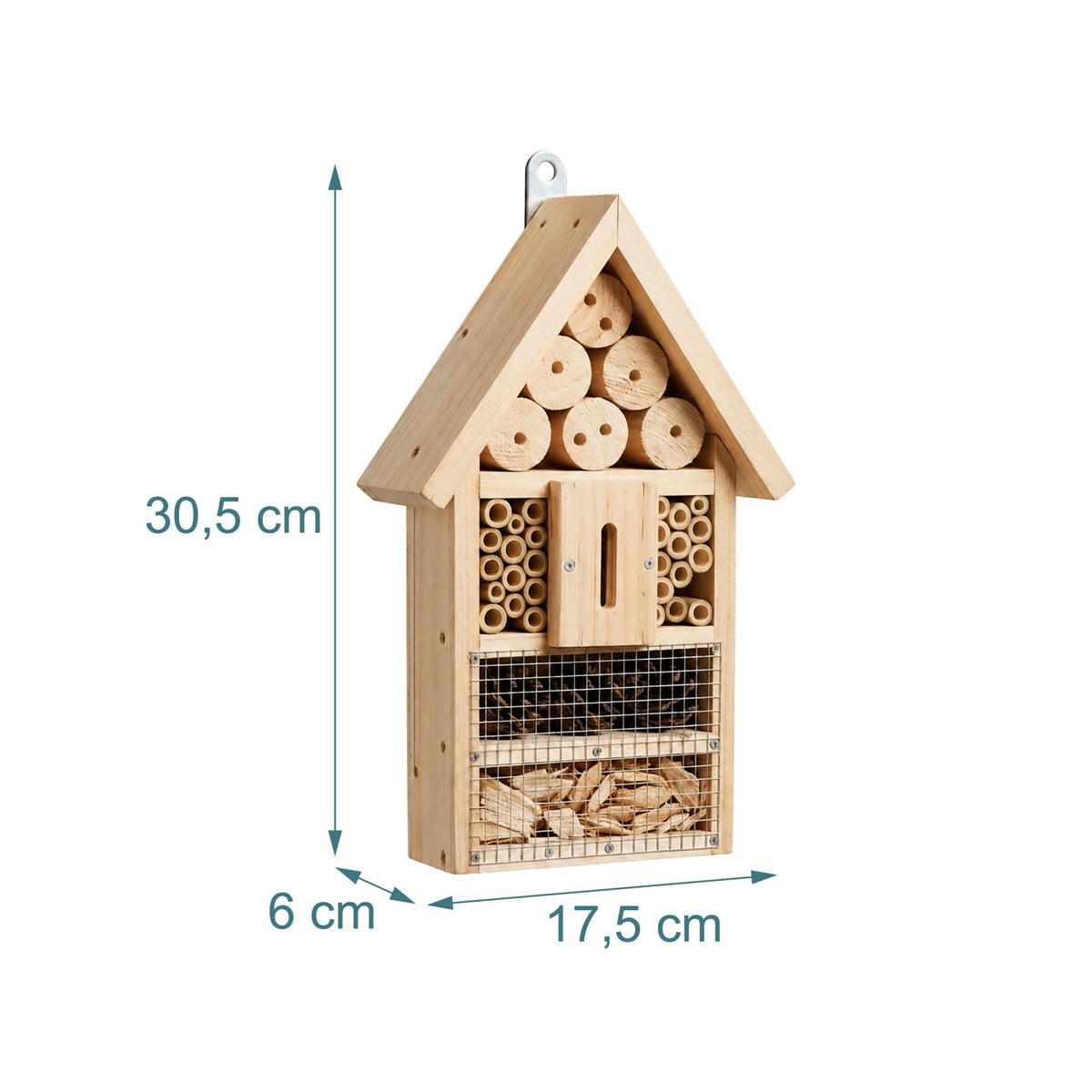 Insect Hotel Kit, Fir Wood & Bamboo, 30.5 cm