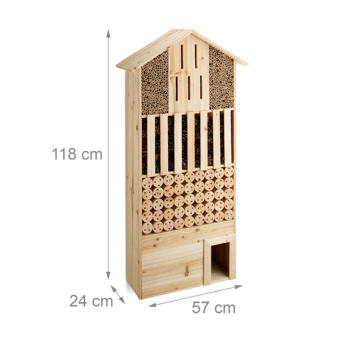 Insect hotel natural XXL with hedgehog house