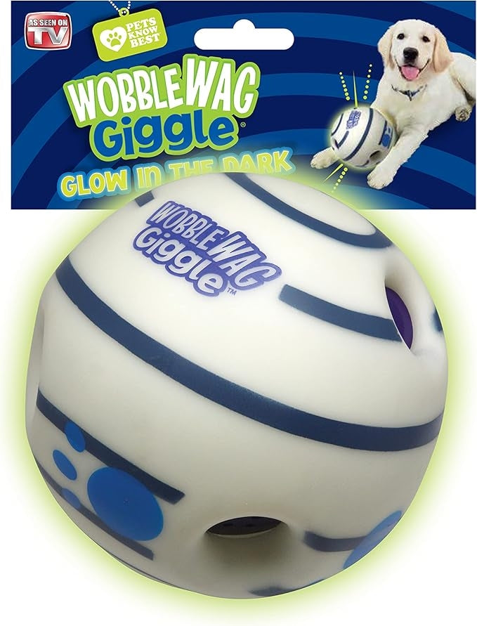 Interactive Dog Ball with Giggle Sounds, No Batteries Needed