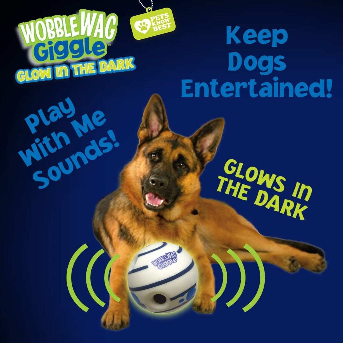 Interactive Dog Ball with Giggle Sounds, No Batteries Needed