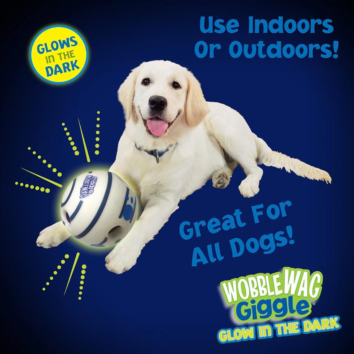Interactive Dog Ball with Giggle Sounds, No Batteries Needed