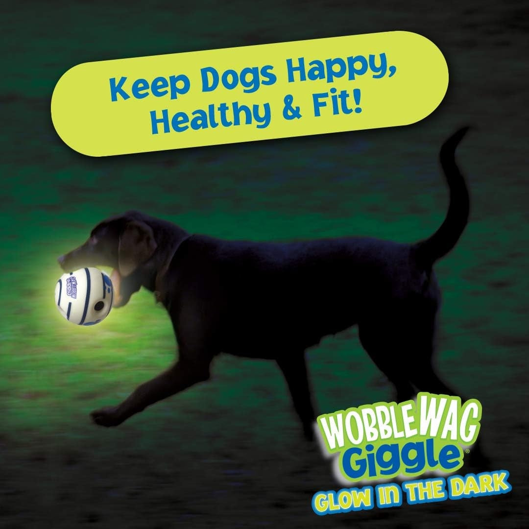 Interactive Dog Ball with Giggle Sounds, No Batteries Needed