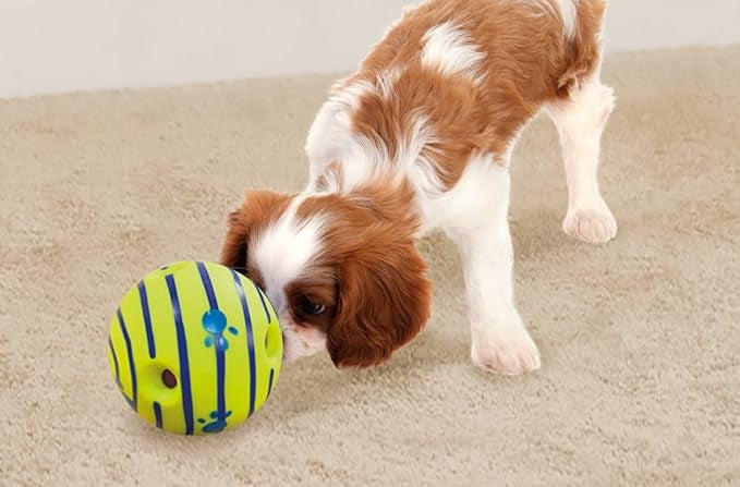 Interactive Dog Toy Ball – Giggle Sounds, No Batteries Needed