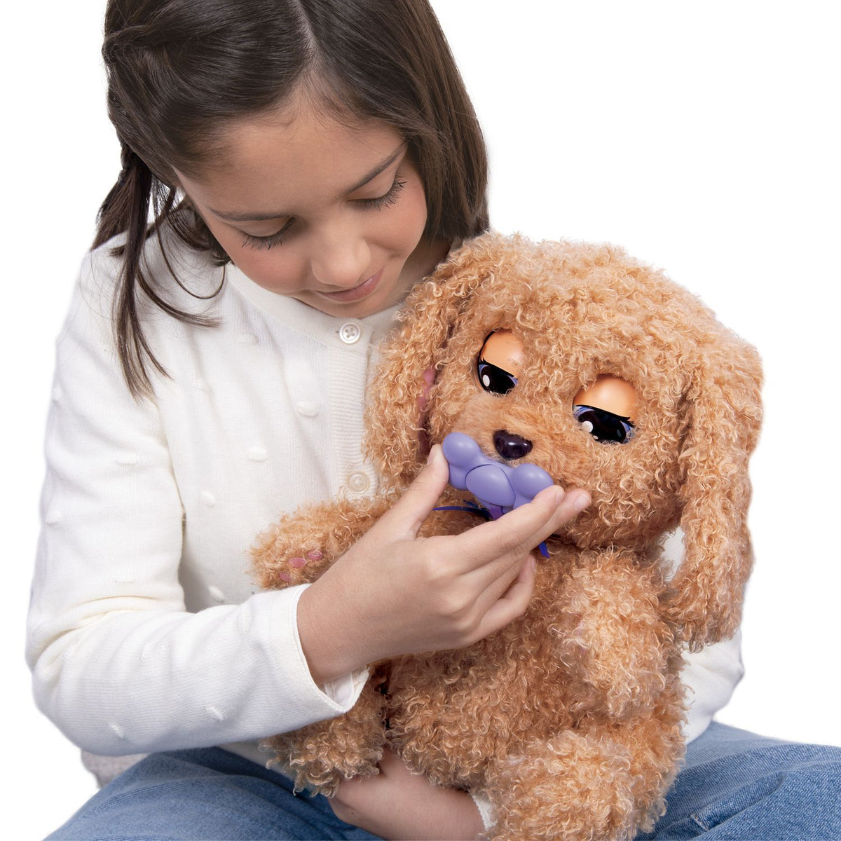 Interactive Puppy Toy, 15+ Reactions, Blanket & Bottle