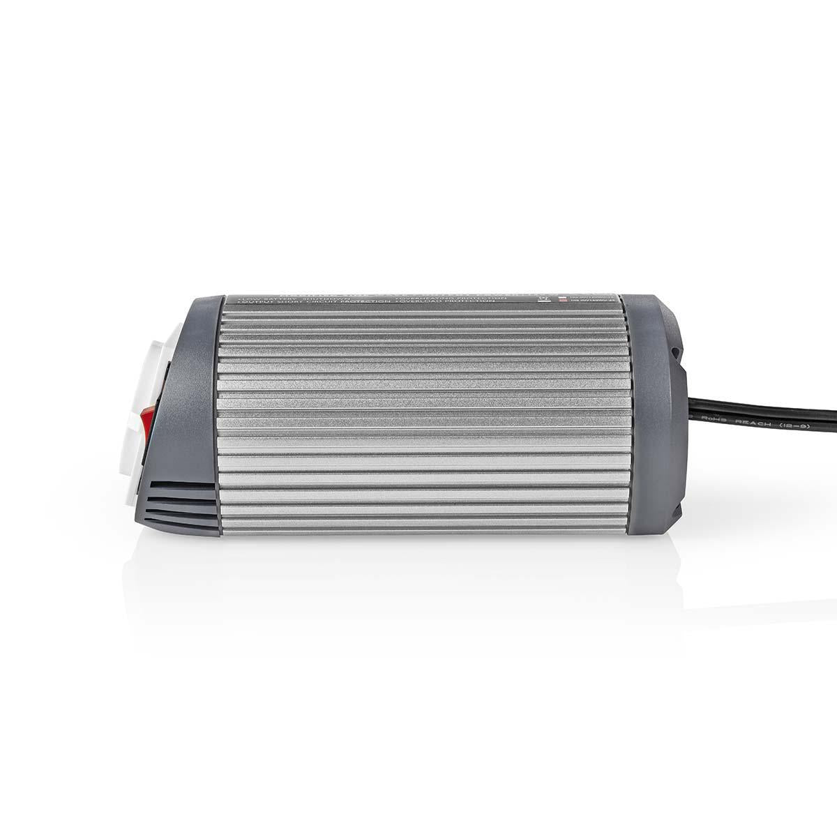 Inverter with modified sine wave | Input voltage: 24 V DC | Device output connection: 1 | 230 V AC 50 Hz | 150 W | Peak power: 300 W | Socket type: F (CEE 7/3) / USB | Cigarette Lighter Plug | Silver