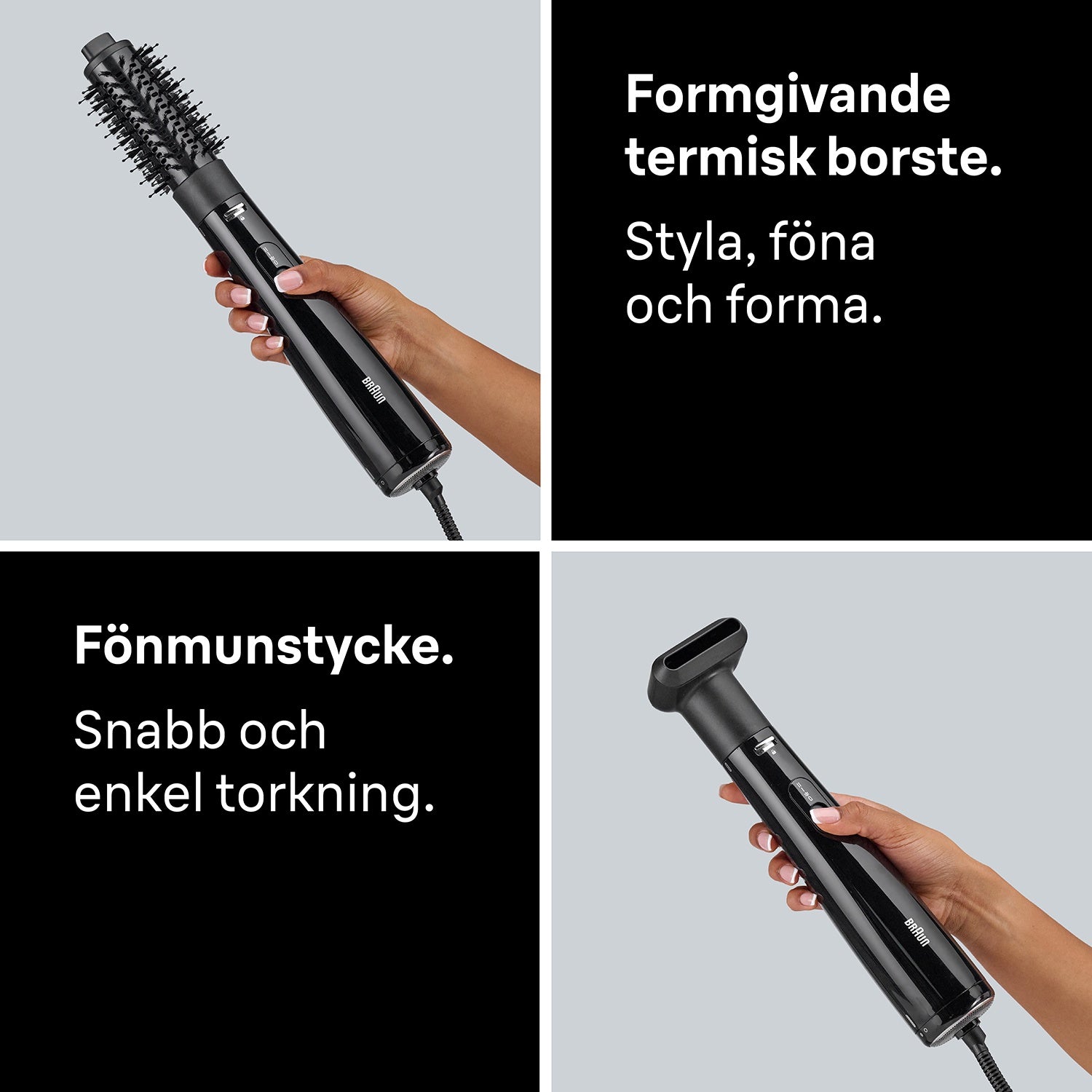 Ionic Air Styler 700W, 2 Heat Settings, 2 Attachments