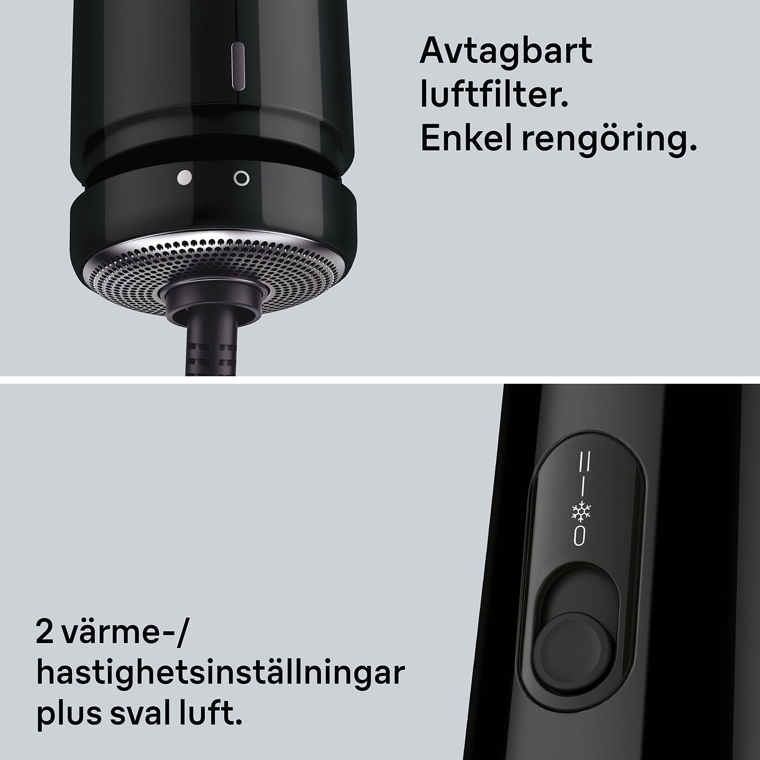 Ionic Air Styler 700W, 2 Heat Settings, 2 Attachments