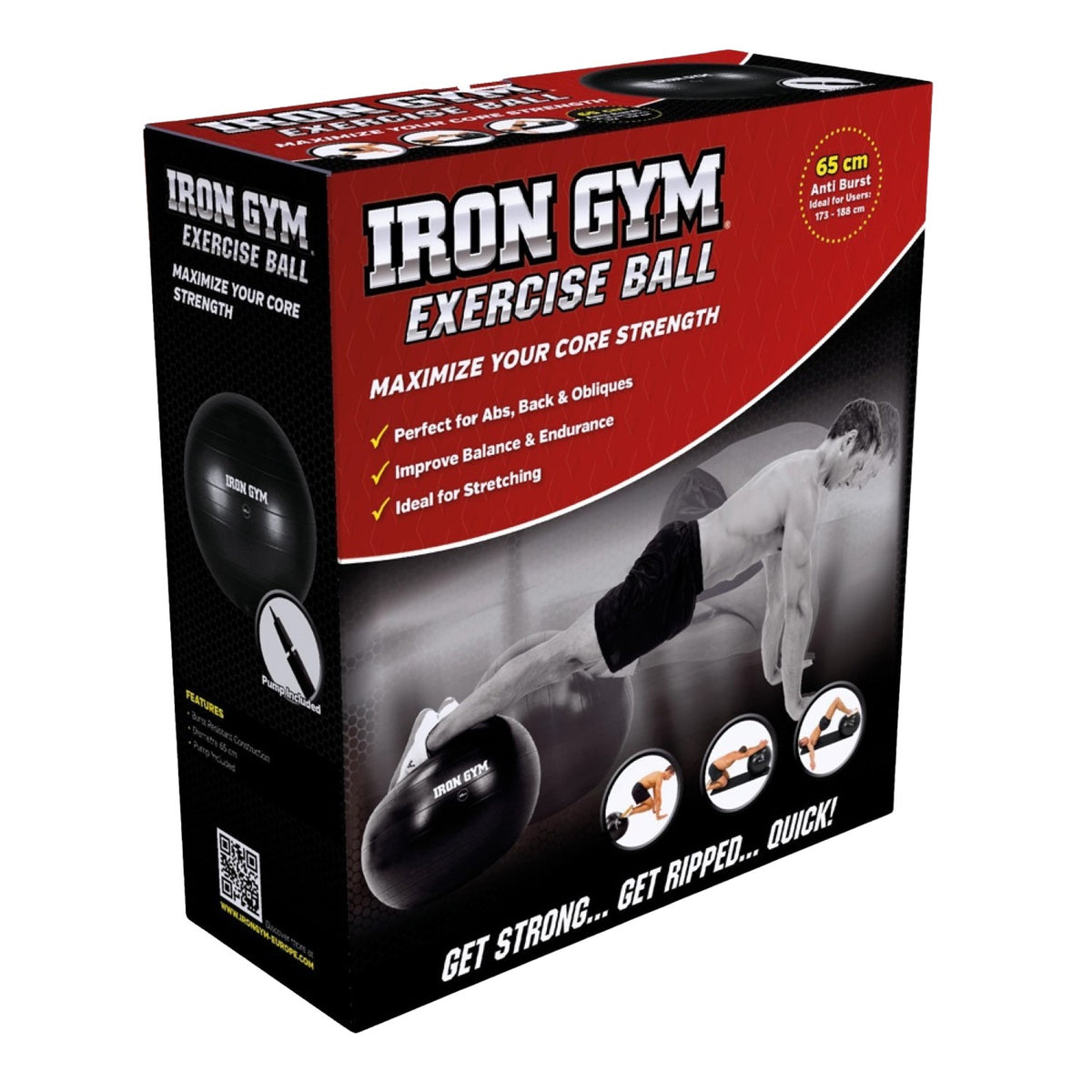 Iron Gym - Exercise Ball 65cm Incl. Pump