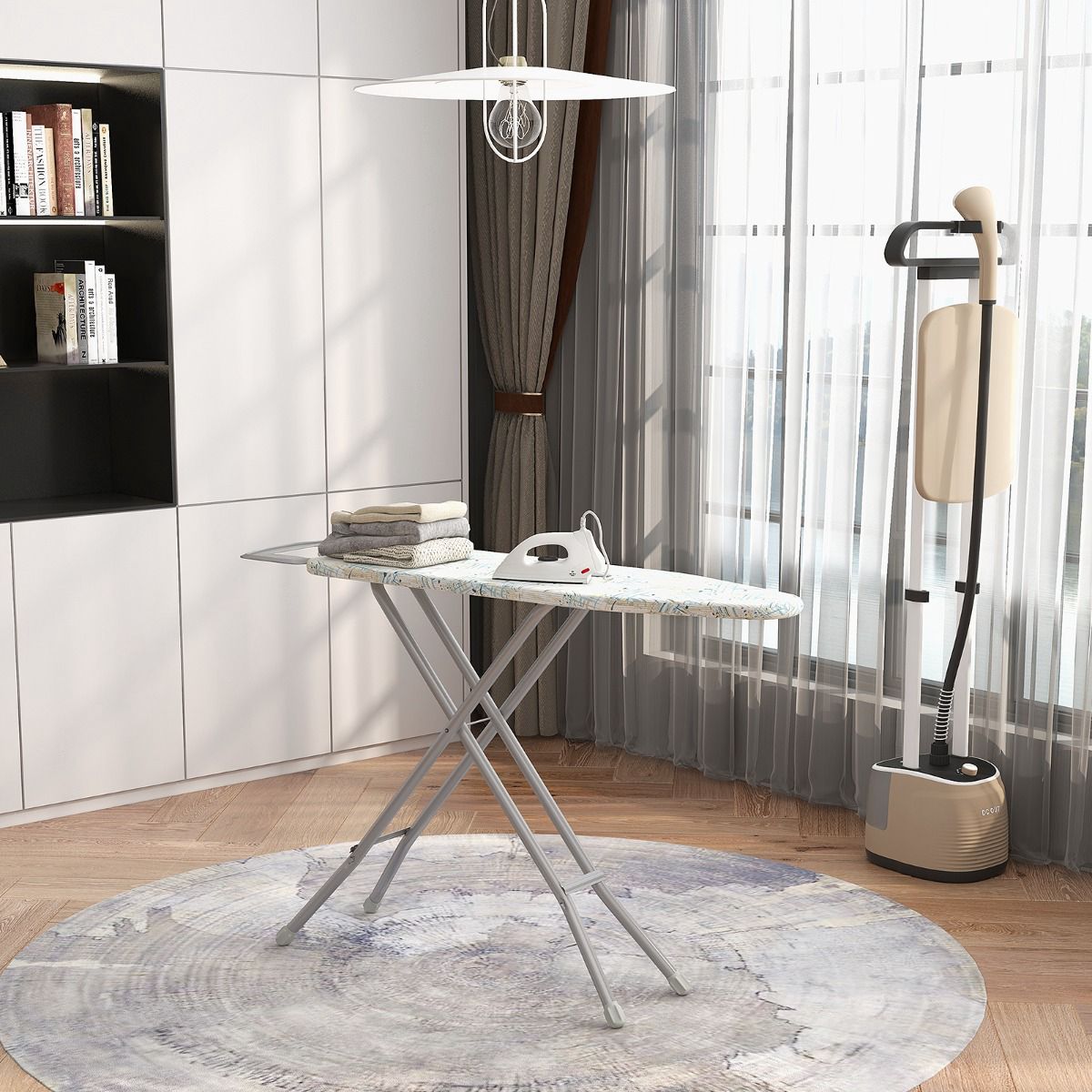 Ironing Board, Foldable, 7 Height, Iron Rest, 30kg