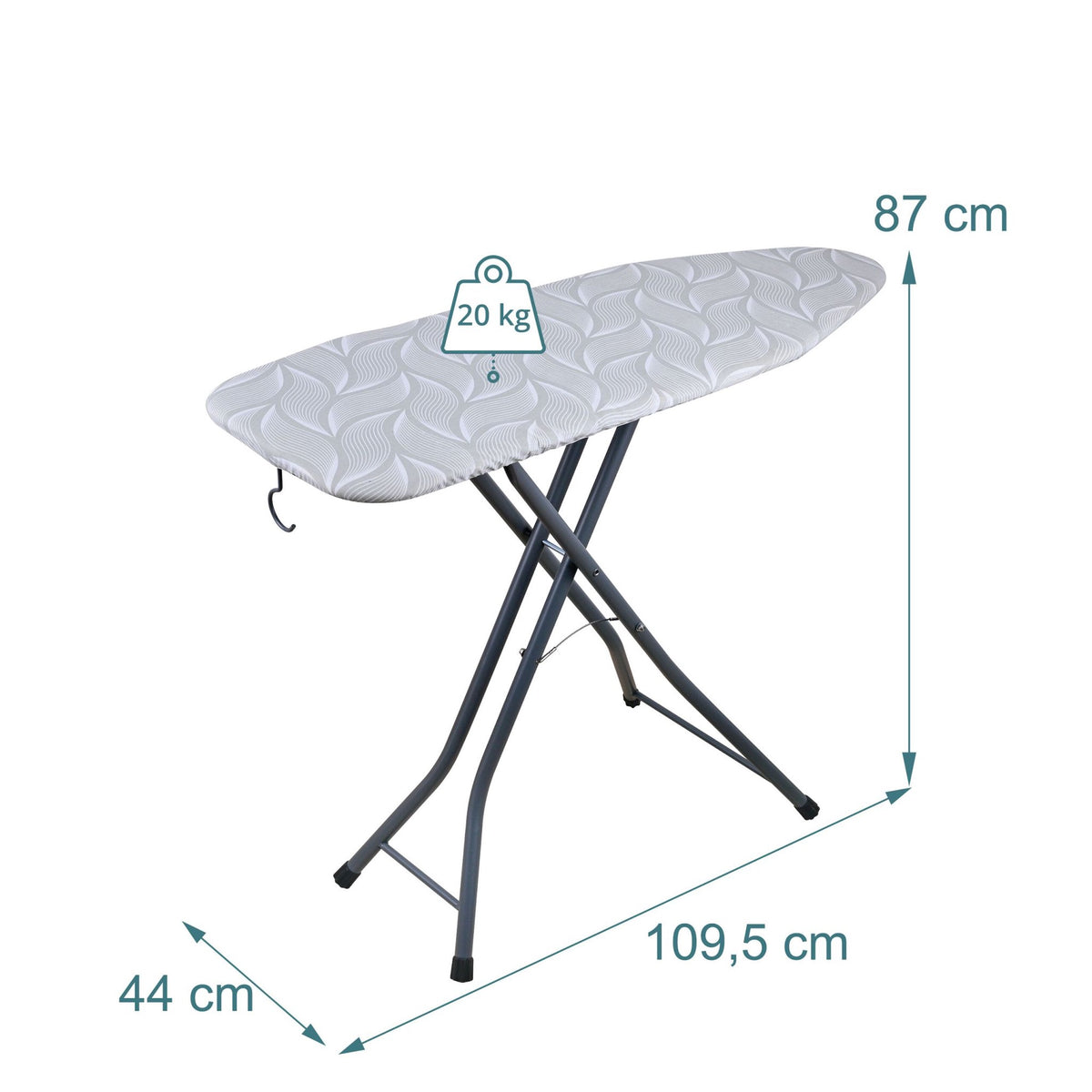 Ironing & Steamer Board, Multi-Position, 109.5 x 35.5 cm
