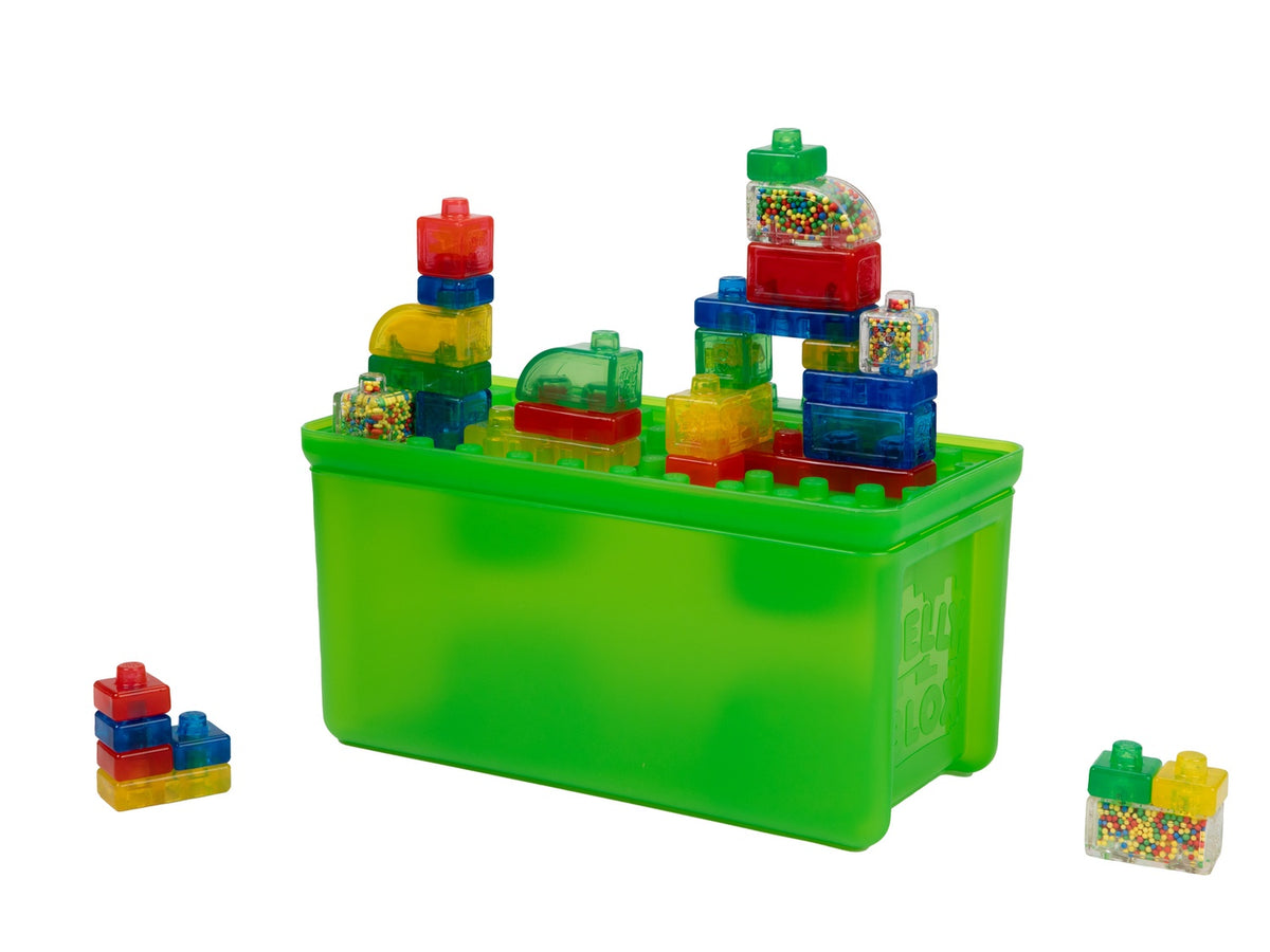 Jelly Blox Building Blocks with Storage Case, 30 Pieces