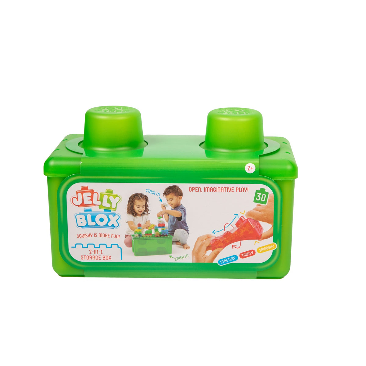 Jelly Blox Building Blocks with Storage Case, 30 Pieces