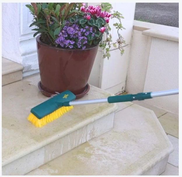Jet Brush with Adjustable Handle for Patios & Outdoor Cleaning