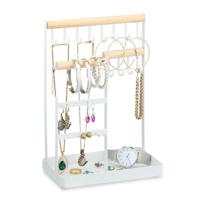 Jewelery holder in wood and iron