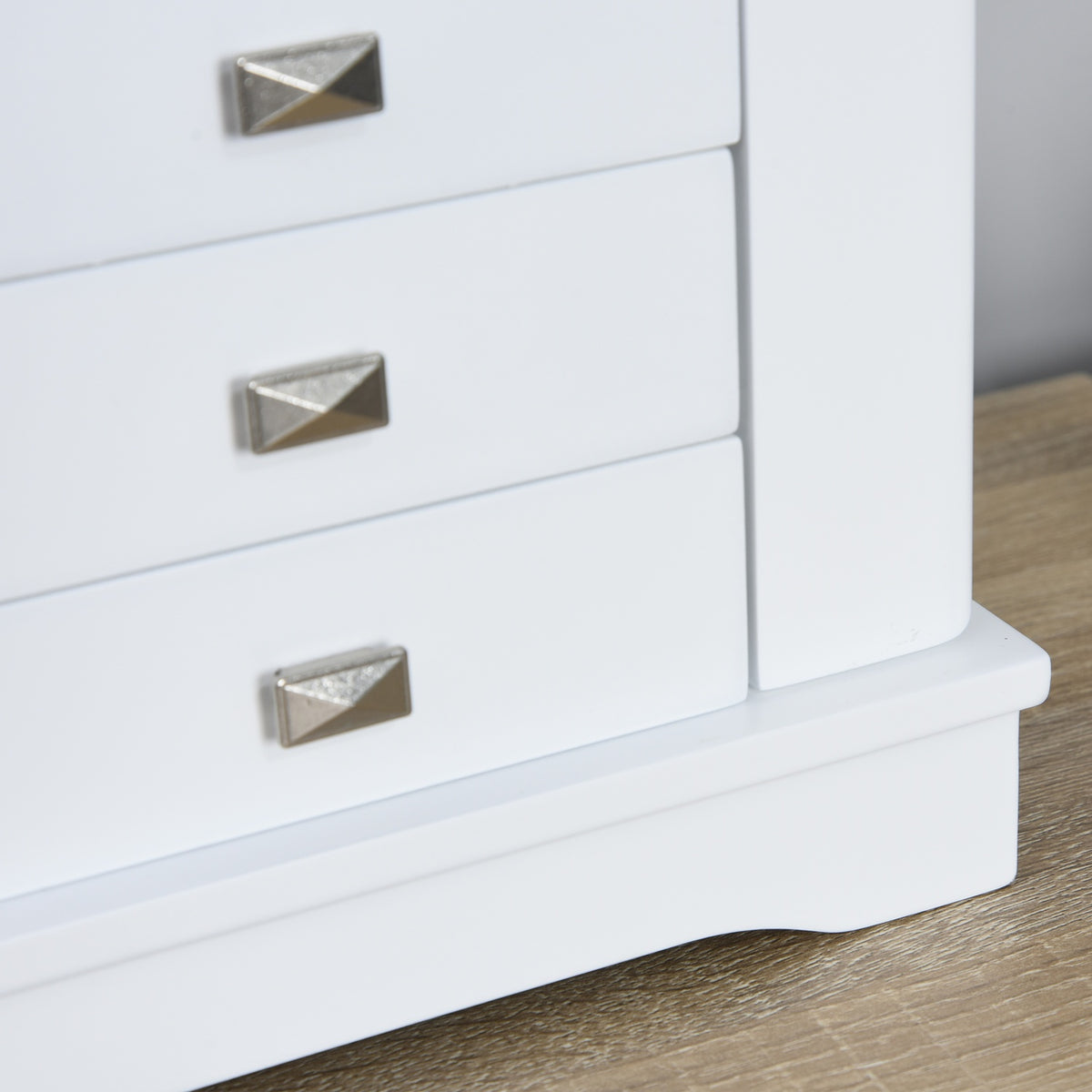 Jewelry Box Jewelry Cabinet Storage Cabinet Drawers White 25X14X34.5Cm