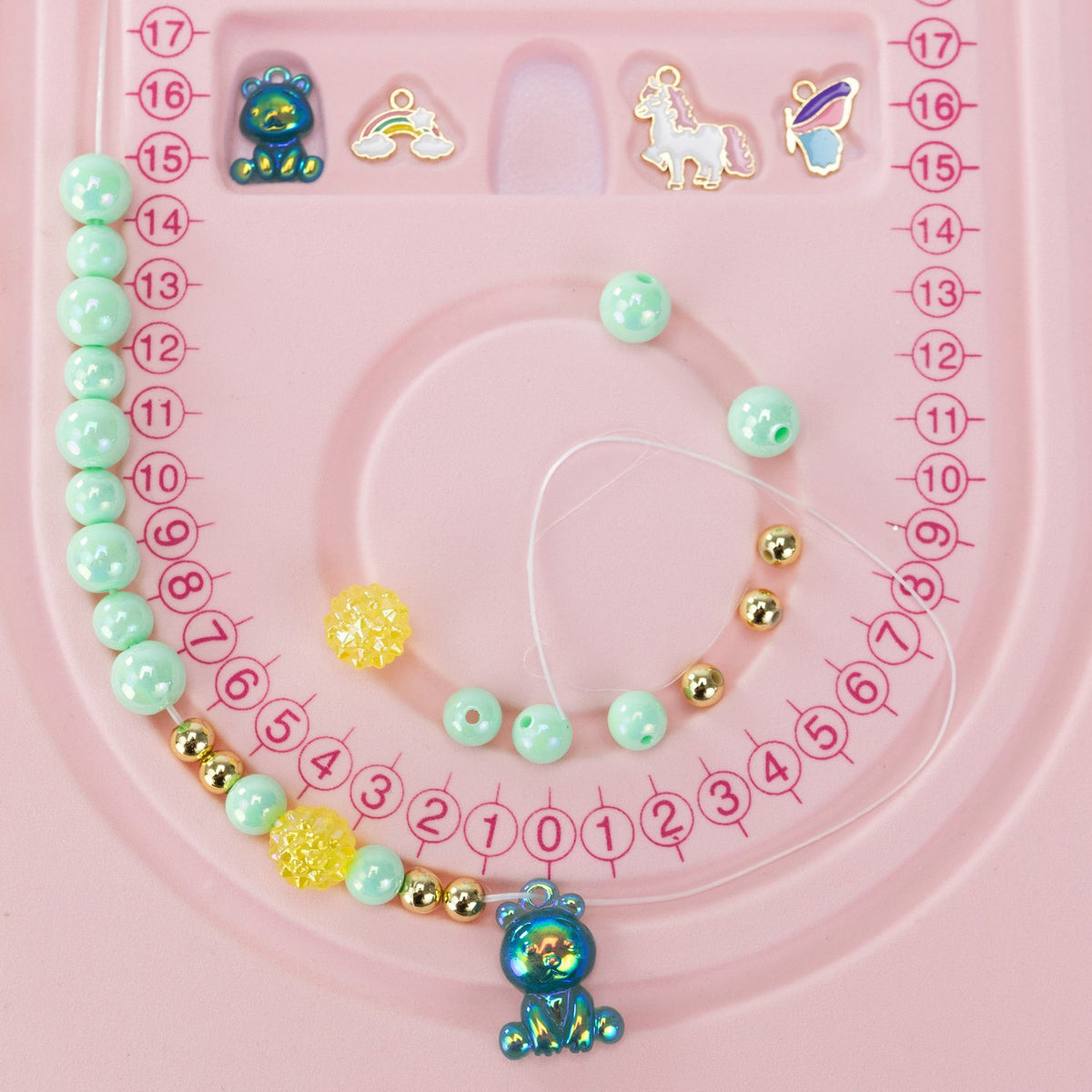 Jewelry Craft Set: 600 Beads, Charms & Ribbon