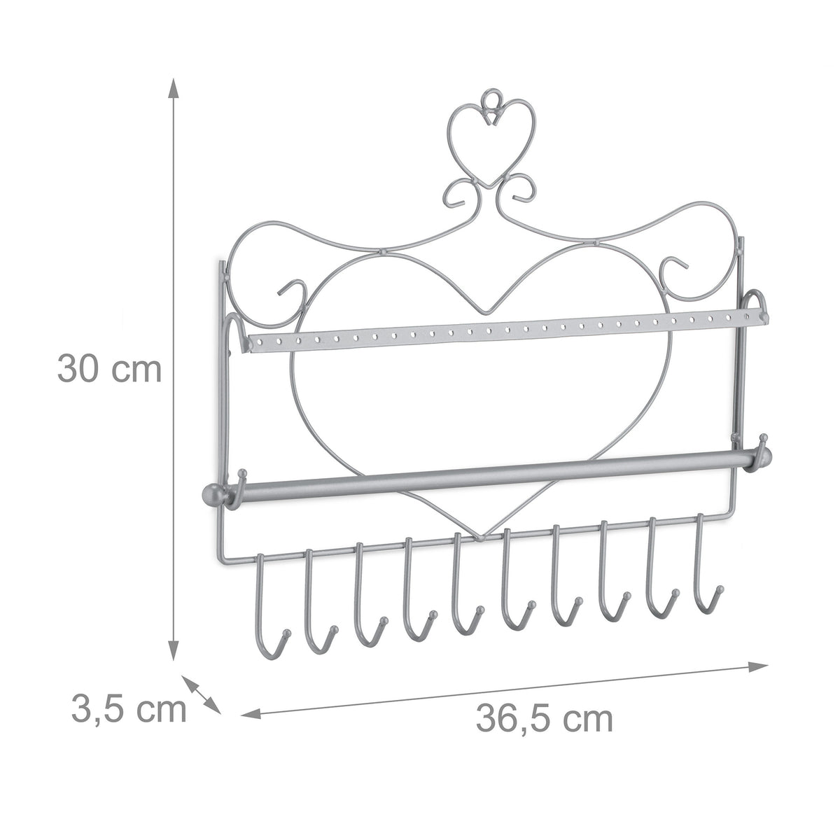 Jewelry holder for wall