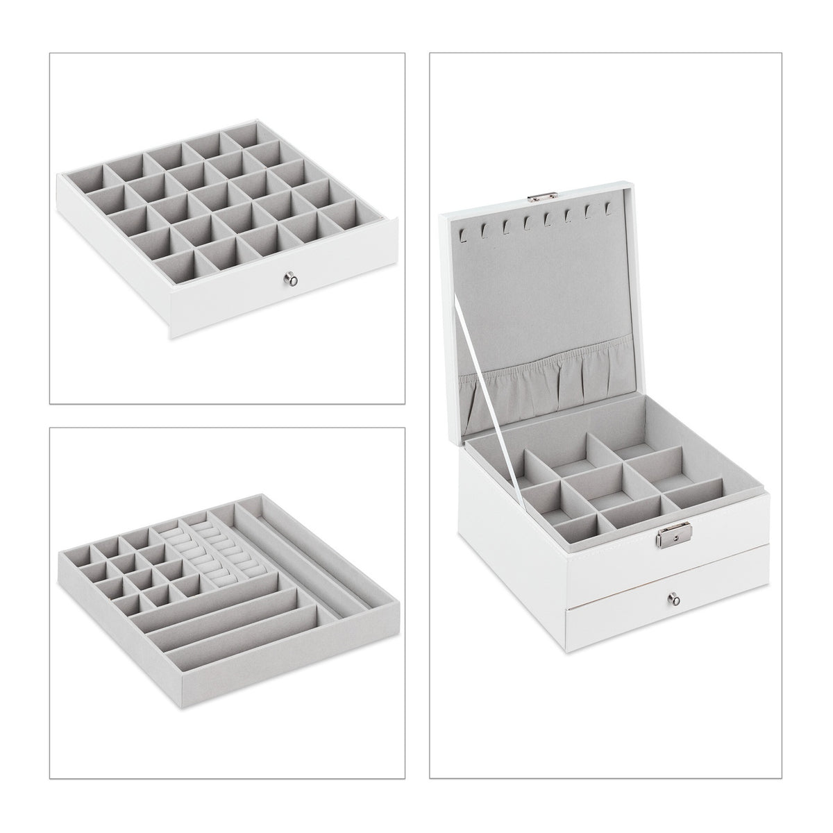 Jewelry storage with 3 levels