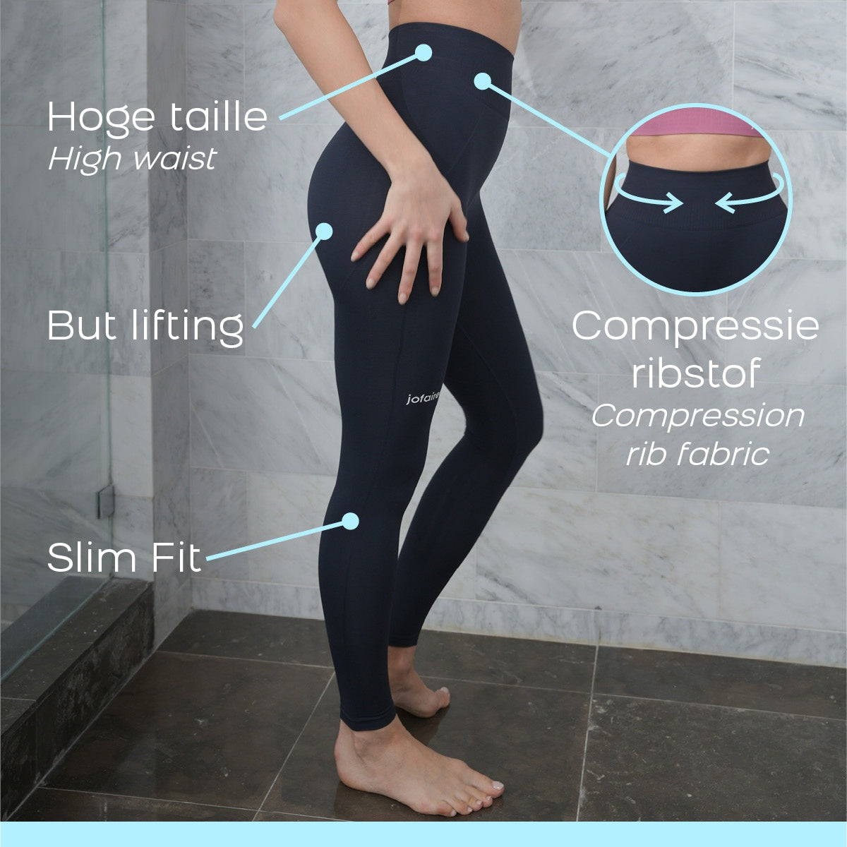 Jofairee - Perfect Shaper - Sports leggings - 2-pack - XL
