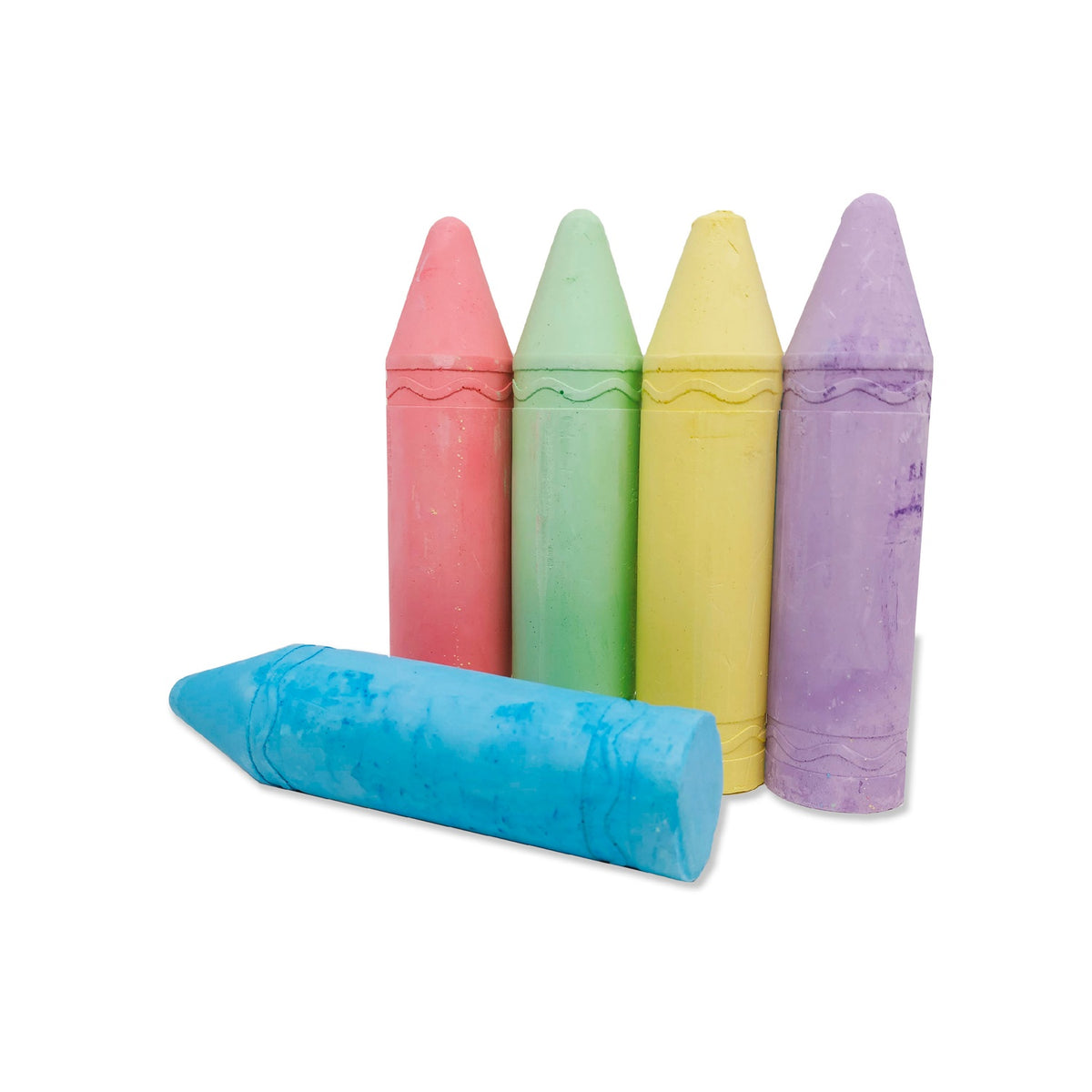 Jumbo Street Chalk Set, 5 Colors, Easy-Grip