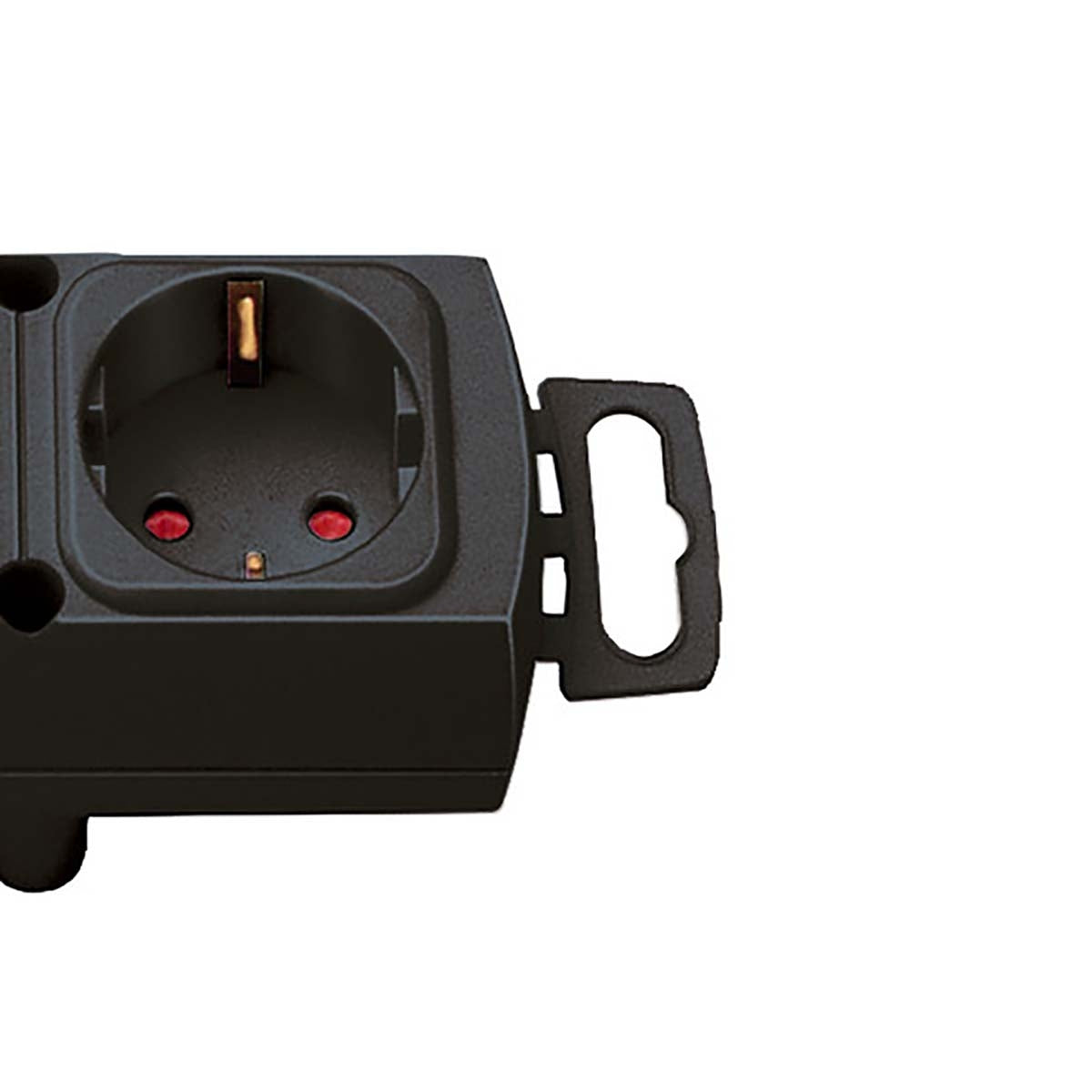 Junction box Comfort-Line 6-Way 2.00 m Black - Grounded Contact TYPE F