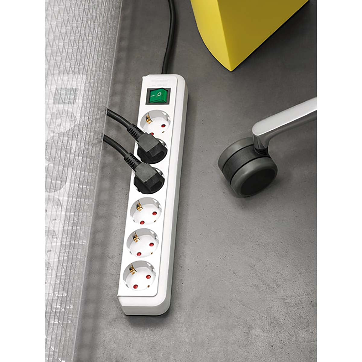 Junction box Eco-Line 3-Way 5.00 m White - Grounded Contact TYPE F
