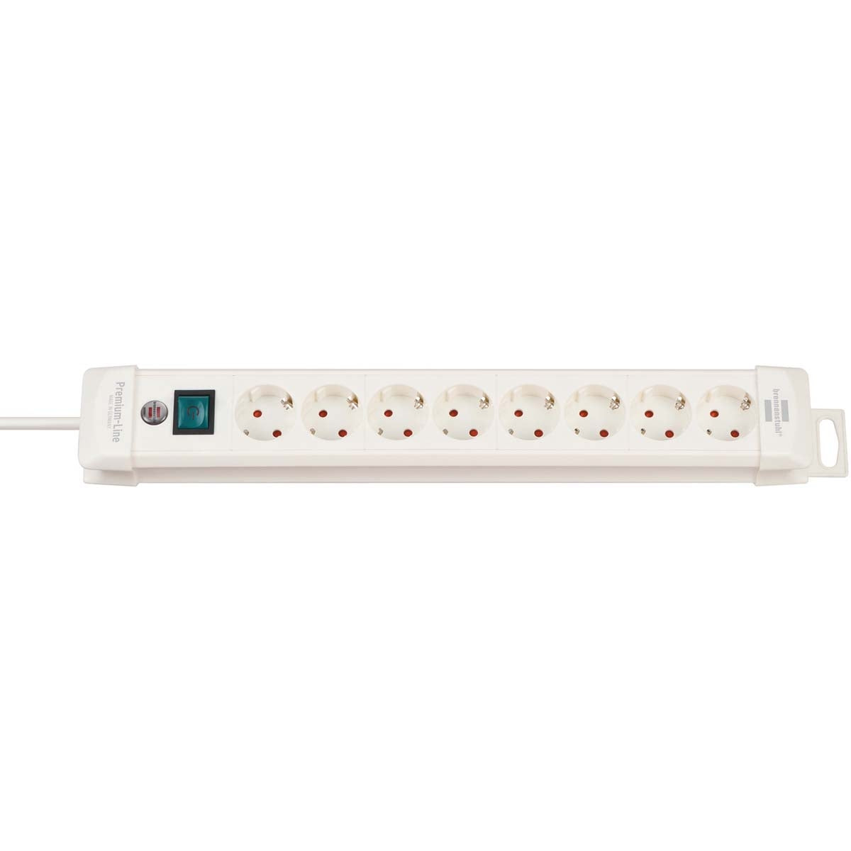 Junction box Premium-Line 8-Way 3.00 m White - Grounded Contact TYPE F