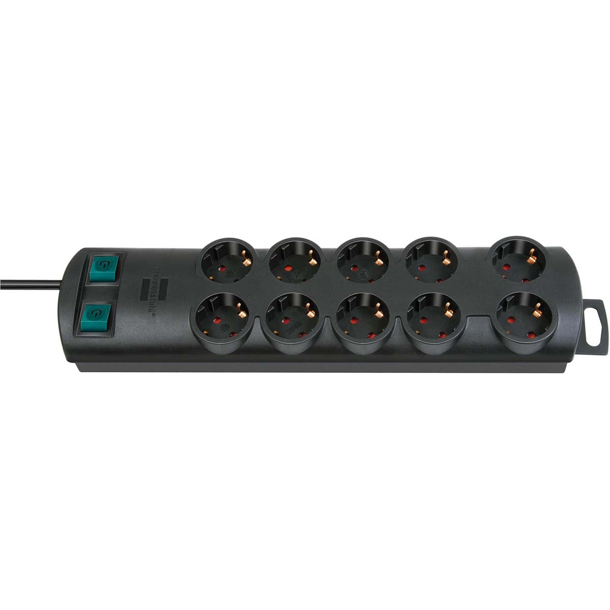 Junction box Primera-Line 10-Way 2.00 m Black - Grounded Contact TYPE E