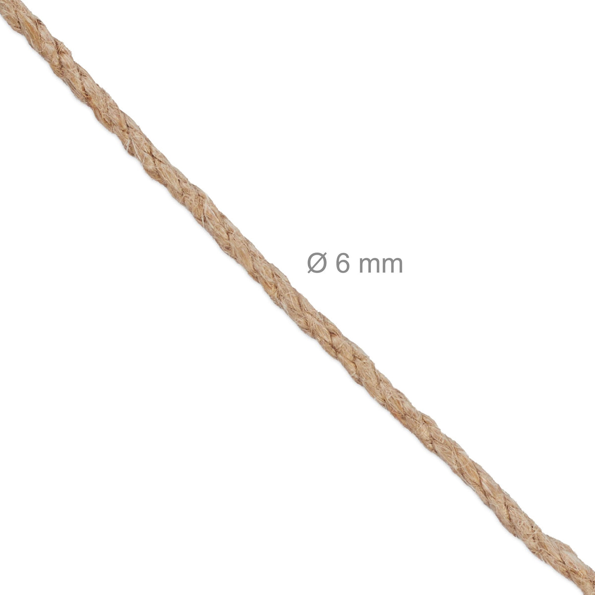 Jute cable 6 mm x 50 m set of 2