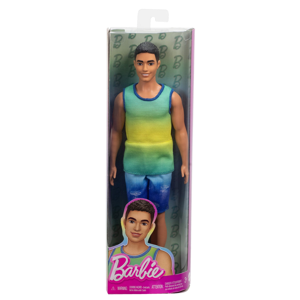 Ken Doll with Ombre Tank & Jean Shorts Set