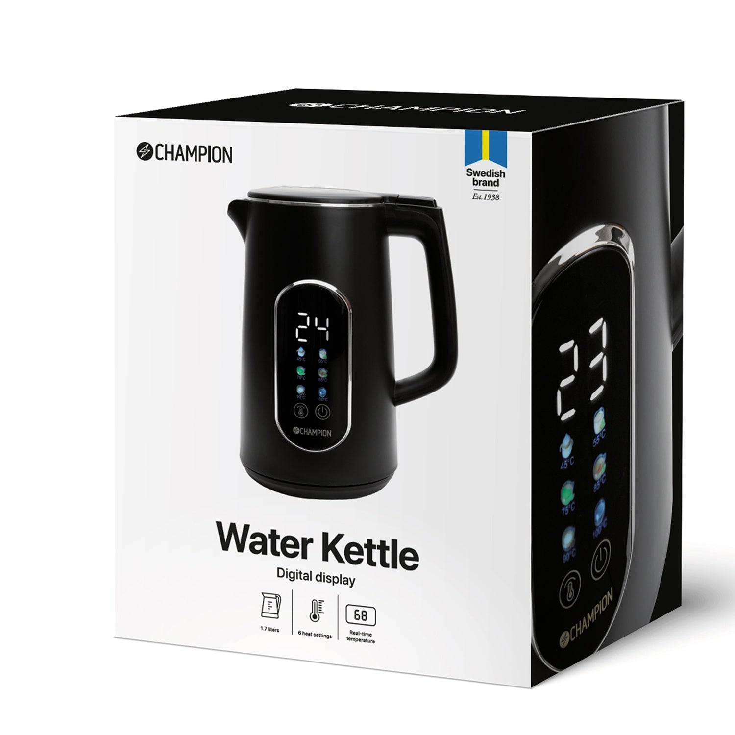Kettle Digital Temp Keep warm 1.7L VK800 Matt black