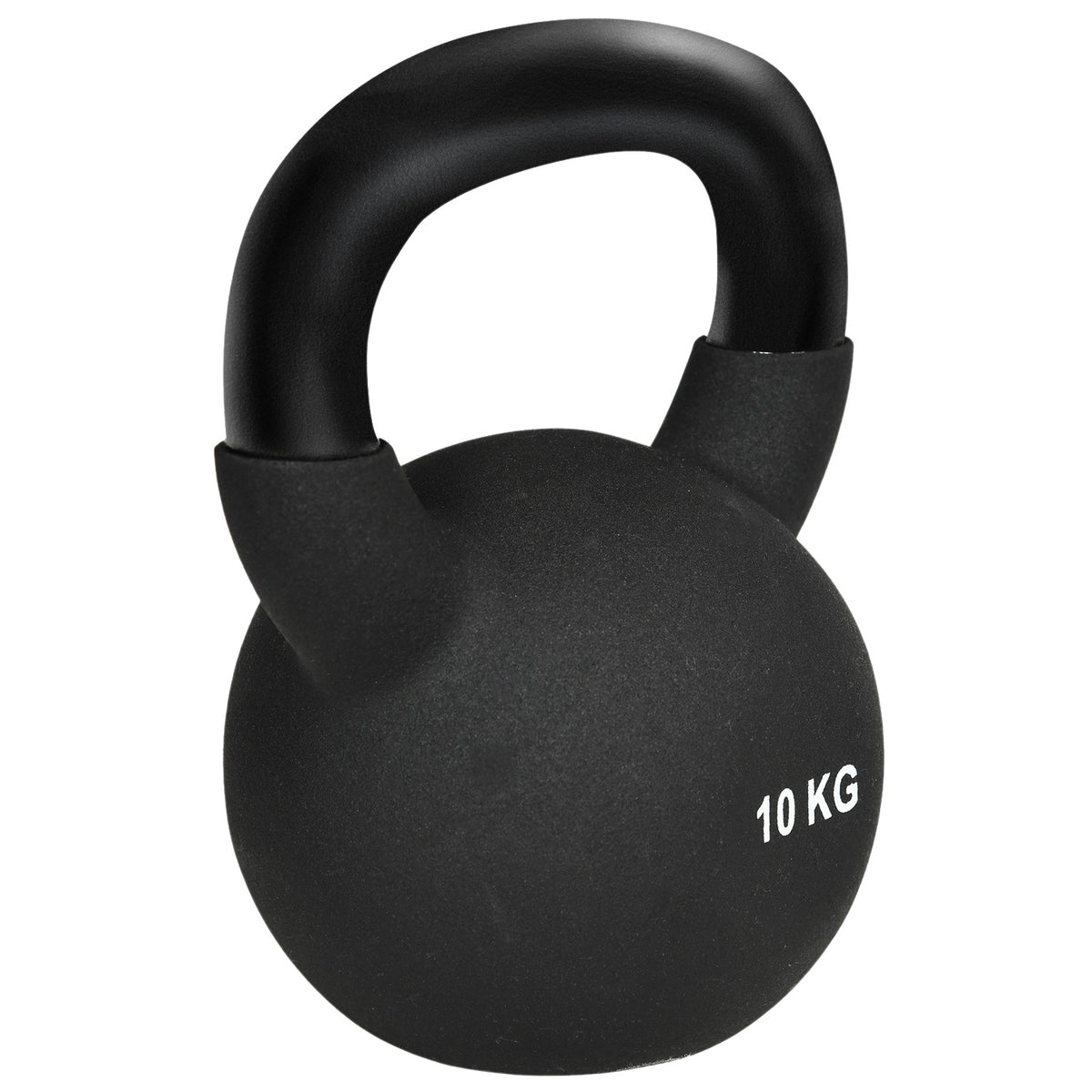 Kettlebell Cast Iron Neoprene Coating Floor-Friendly Swing Dumbbell Black 10 Kg