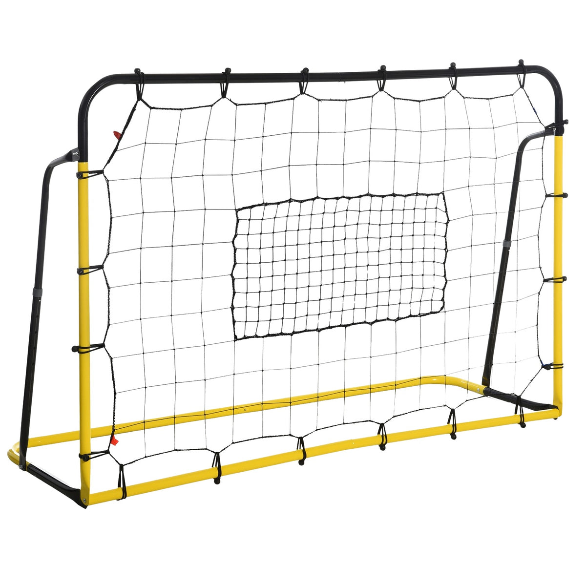 Kickback Football Rebounder Goal Rebound Wall Net For Football, Basketball, Baseball, Yellow+Black, 184X63X123 Cm