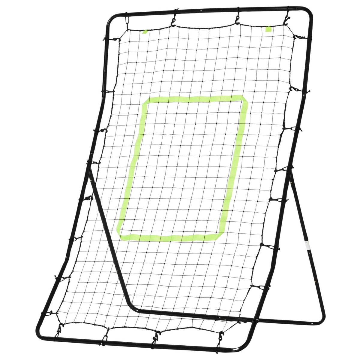 Kickback Rebounder Goal Rebound Wall Net, Steel+Pe, 75X126Cm, Training Aid For Football, Black