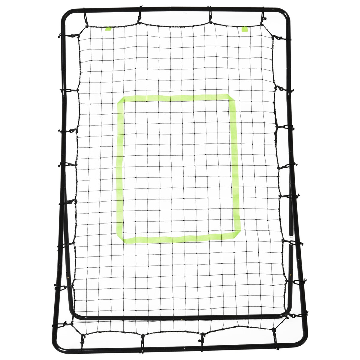 Kickback Rebounder Goal Rebound Wall Net, Steel+Pe, 75X126Cm, Training Aid For Football, Black