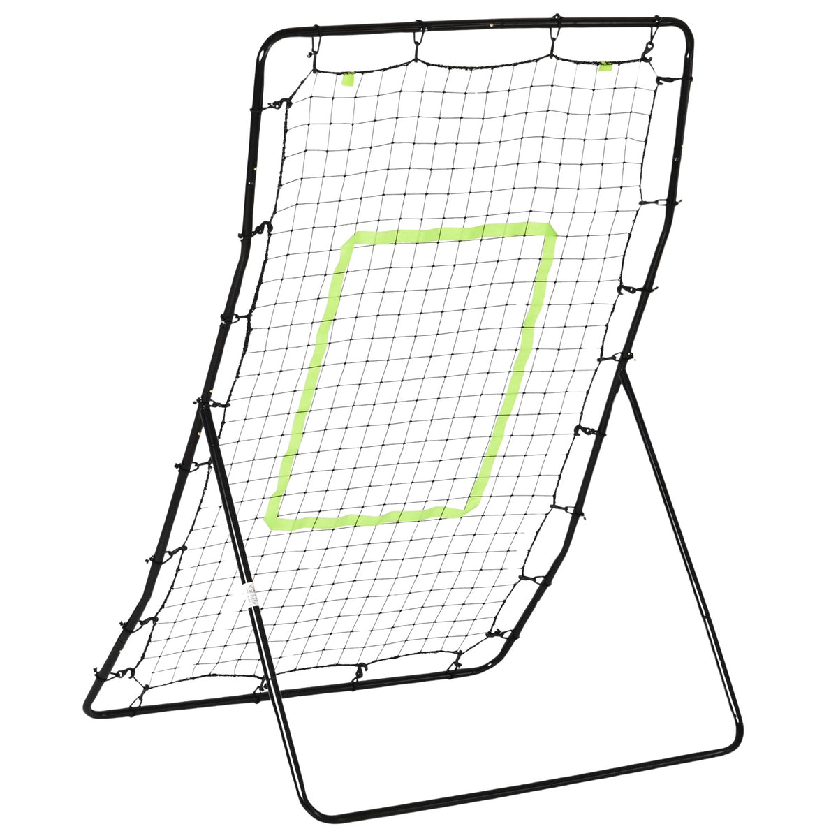 Kickback Rebounder Goal Rebound Wall Net, Steel+Pe, 75X126Cm, Training Aid For Football, Black