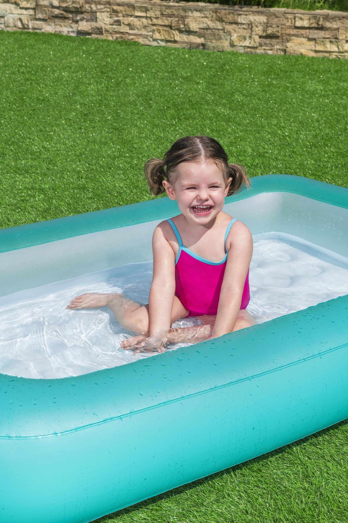 Kiddie Pool with Inflatable Floor, 1.65m x 1.04m x 25cm