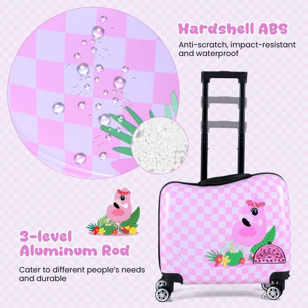 Kids 2-Piece Ride-On Carry-On Luggage Set, Backpack