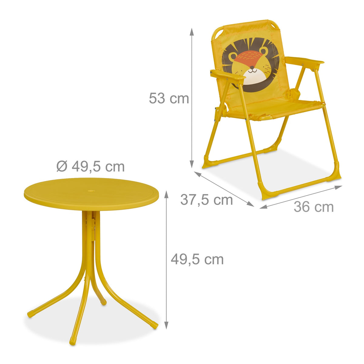 Kids' 4-Piece Camping Furniture Set with Parasol