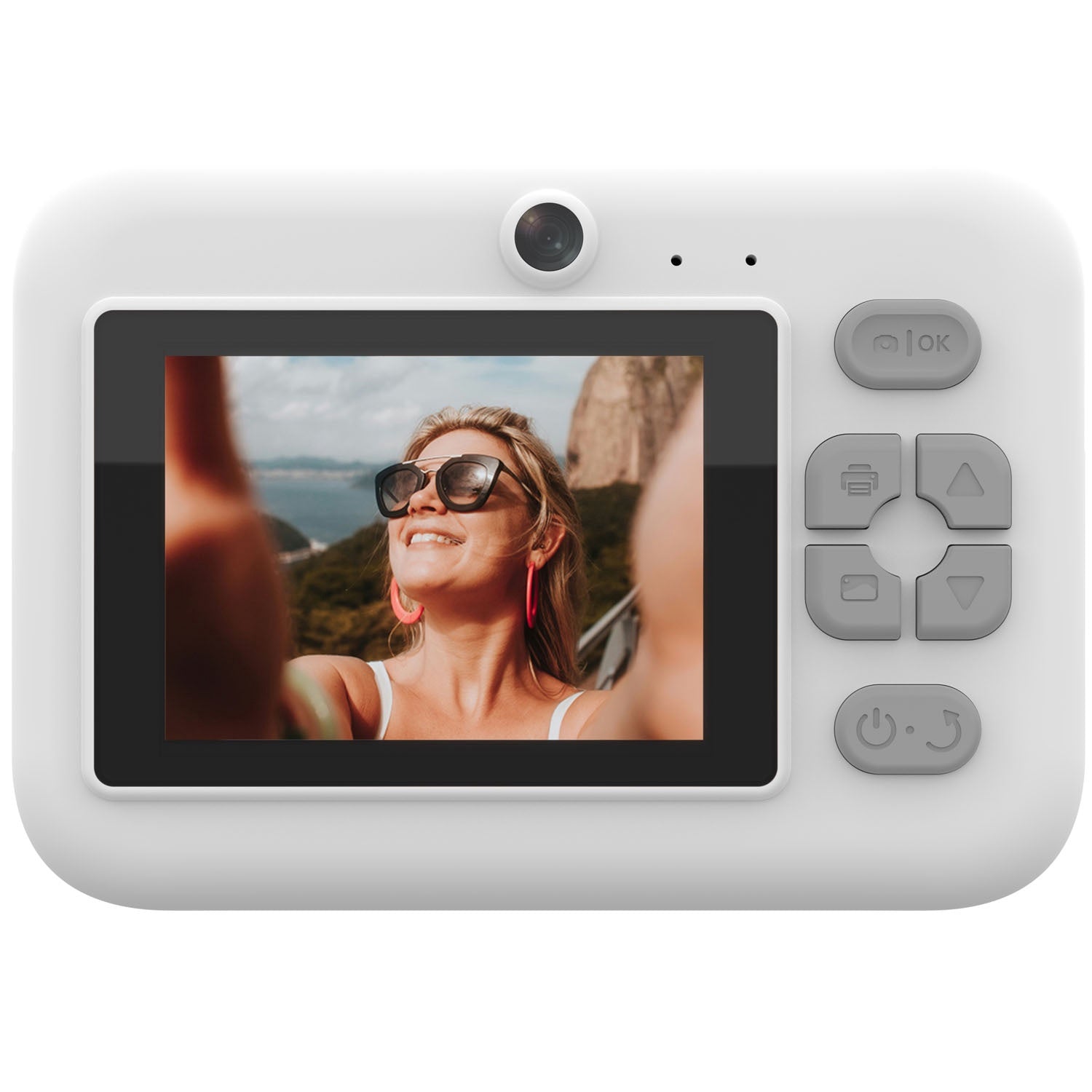 Kids Camera with Thermal Printer, Bluetooth, Selfie Lens