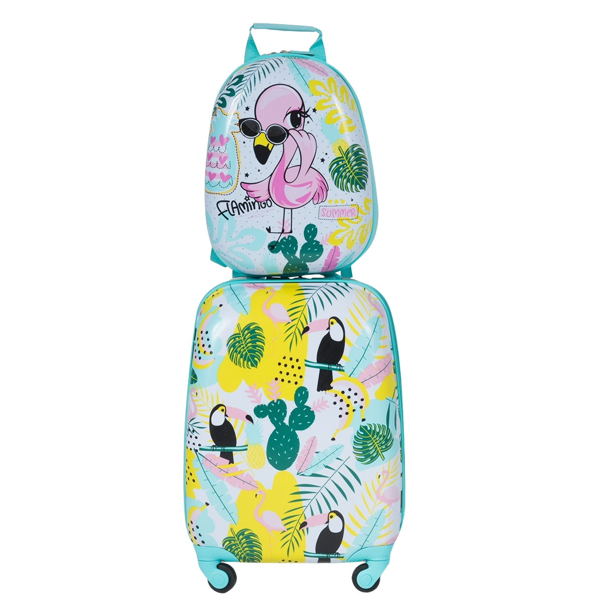 Kids Carry-On Luggage Set, 16in Suitcase, 12in Backpack