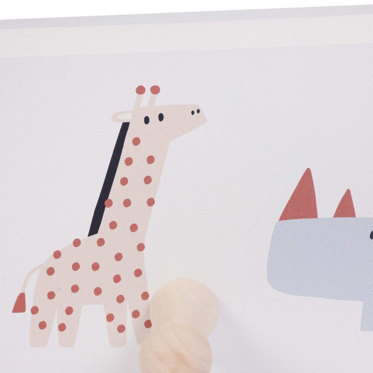 Kids' Coat Rack with 4 Hooks, MDF & Pine, 10x38 cm