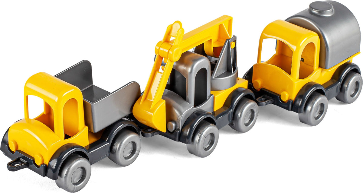 Kids Construction Vehicle Set – Dump Truck, Excavator, Cargo Truck