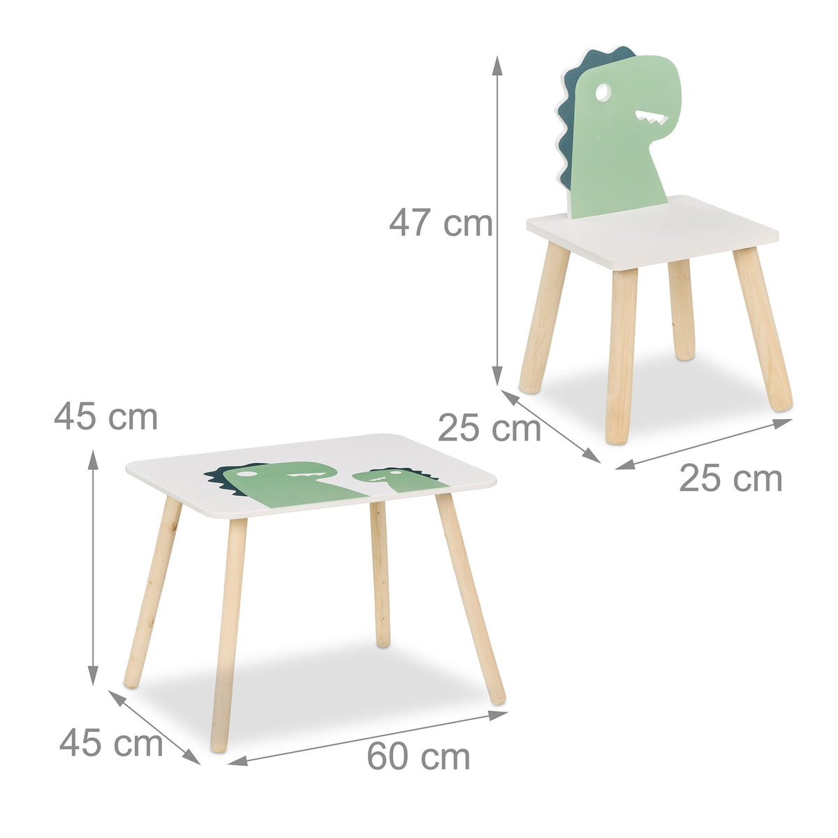 Kids Dinosaur Table and Chair Set – Toddler Furniture