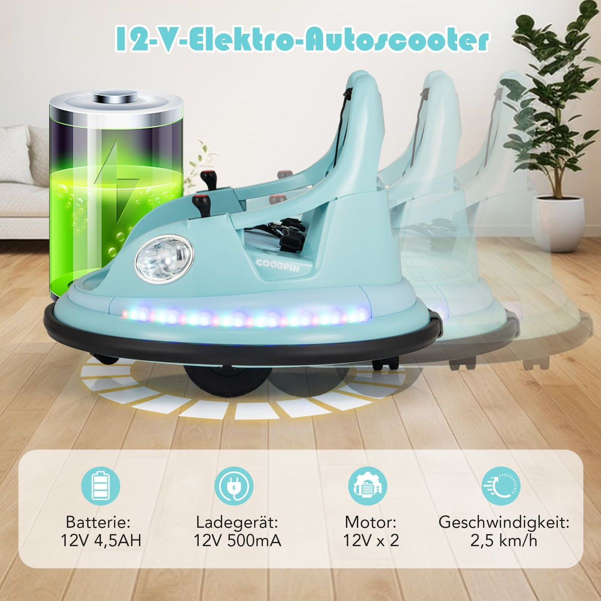 Kids Electric Bumper Car 12V with Remote & Joysticks