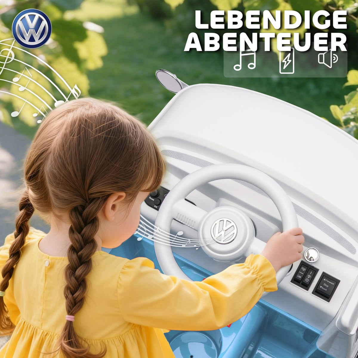 Kids Electric Car, 12V, Dual Motor, MP3, Blue, 89x49x41.5 cm