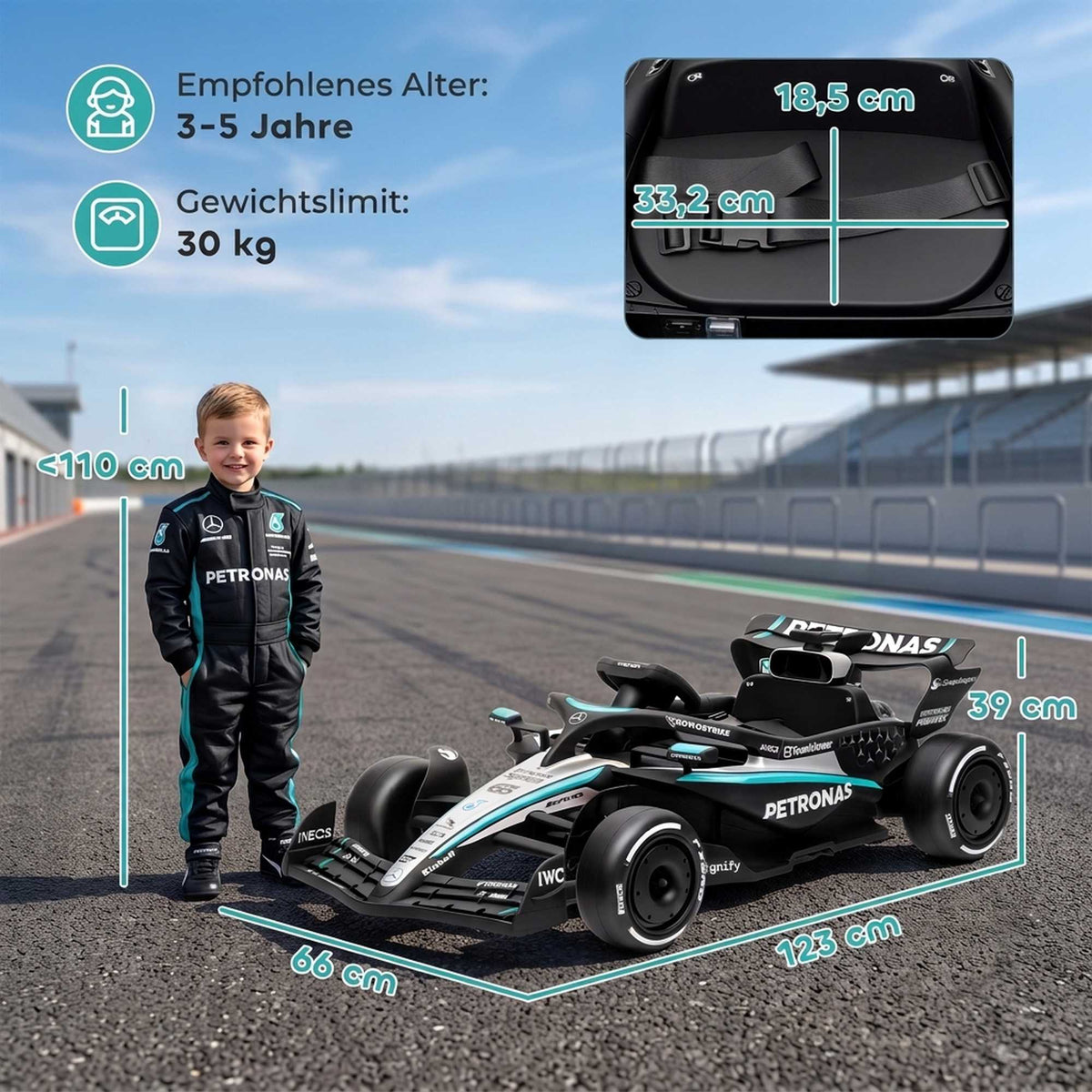 Kids Electric Go-Kart with Lithium Battery, 2 Motors